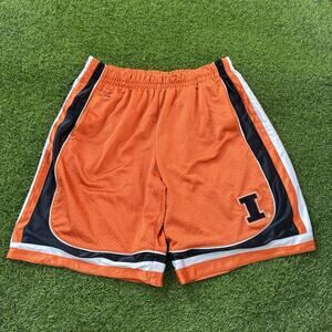 Vtg Colosseum University Of Illinois‎ Basketball Shorts Mens Large Orange Mesh